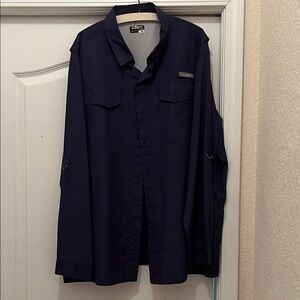 Columbia Men's Navy Long-Sleeve Button-Down Shirt